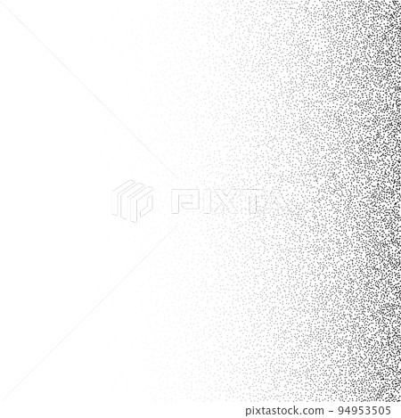Grain stippled gradient. Faded stochastic dotwork texture. Random grunge noise background. Black dots, speckles or particles wallpaper. Halftone vector monochrome Grain stippled gradient. Faded stochastic dotwork texture. Random grunge noise background. Black dots, speckles or particles wallpaper. Halftone vector monochrome 94953505