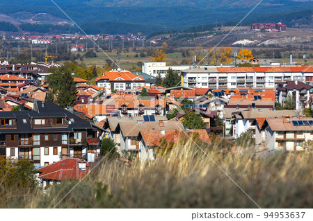 Bansko, Bulgaria, old town autumn panorama 94953637
