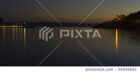 Sunset over Adriatic Sea in Makarska, Croatia Sunset over Adriatic Sea in Makarska, Croatia 94956683