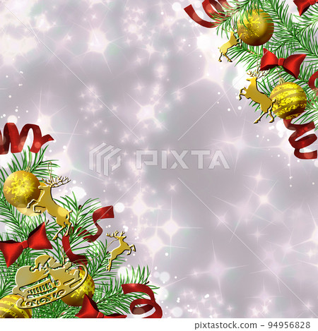 聖誕裝飾品白色閃閃發光的雪 94956828