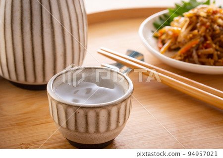 Japanese sake and snacks Japanese sake and snacks 94957021