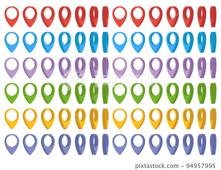 Location pointer pin icon vector set. GPS location pin Location pointer pin icon vector set. GPS location pin 94957995
