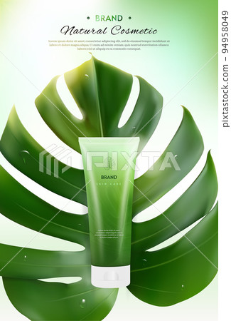 Realistic Natural Beauty Cosmetic with Skin Care Product Realistic Natural Beauty Cosmetic with Skin Care Product 94958049