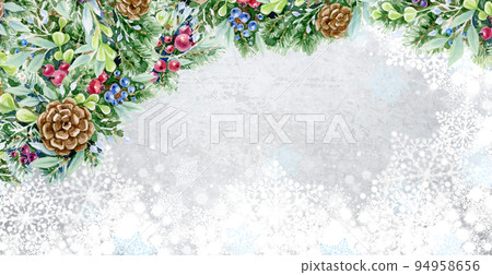 Merry Christmas card. Greeting  card for winter holidays. 94958656