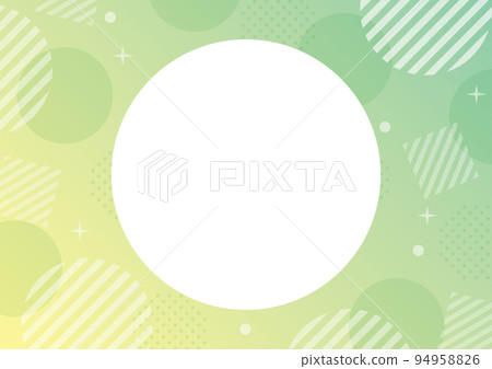 Geometry Memphis yellow green yellow gradation background frame Geometry Memphis yellow green yellow gradation background frame 94958826