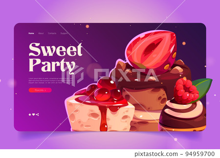 Confectionery business landing page template Confectionery business landing page template 94959700
