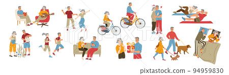 Active elderly characters hobby senior people life Active elderly characters hobby senior people life 94959830