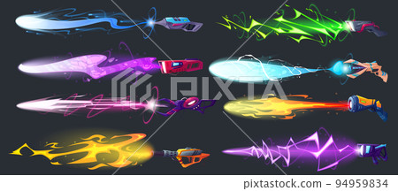 Space blasters, laser guns with shoot effect Space blasters, laser guns with shoot effect 94959834