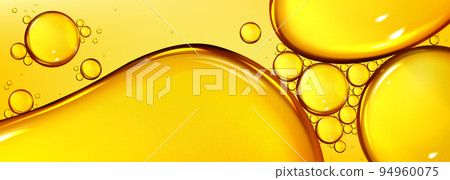 Oil drops texture, omega bubbles, gold droplets 94960075