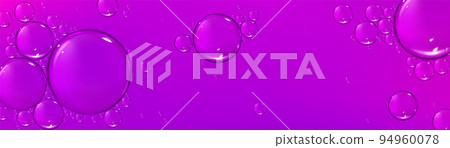 Liquid serum, cosmetic oil texture with bubbles 94960078