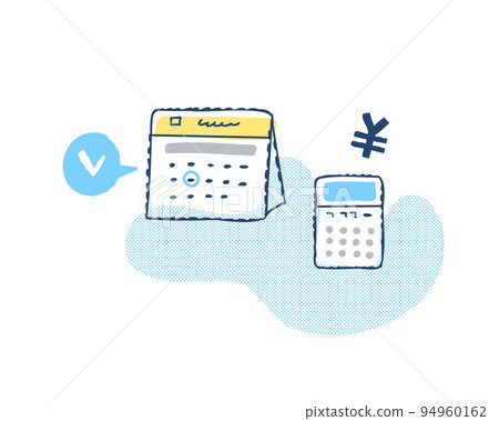 desk calendar and calculator desk calendar and calculator 94960162