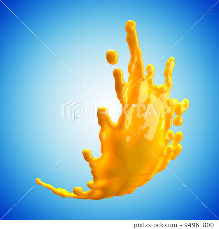 orange juice splash isolated on blue background orange juice splash isolated on blue background 94961800