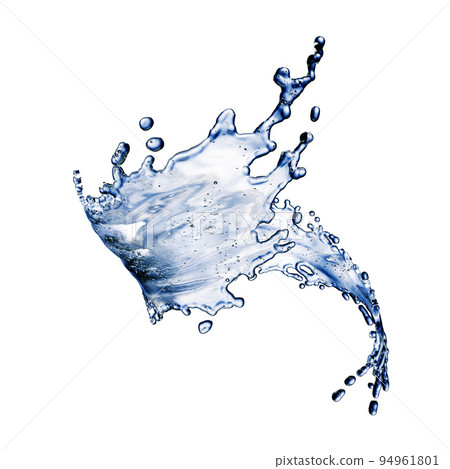 blue water splash isolated on white background 94961801
