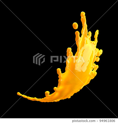 orange juice splash isolated on black background orange juice splash isolated on black background 94961806