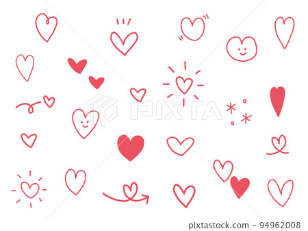 手寫的心設置紅色 94962008