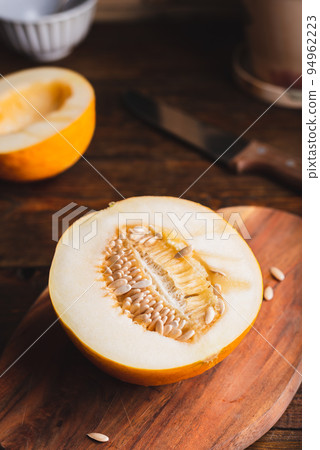 Half of Sweet Yellow Melon 94962223