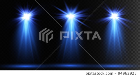 Vector Spotlights. Scene. Light Effects. Glow light effect. Vector illustration. 94962923