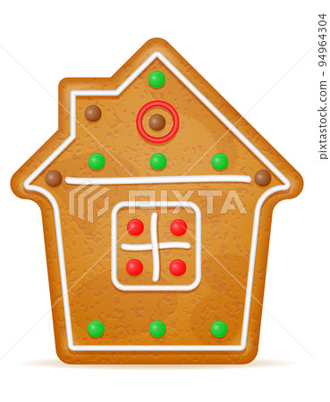 christmas gingerbread cookies for new year's holiday celebration vector illustration 94964304