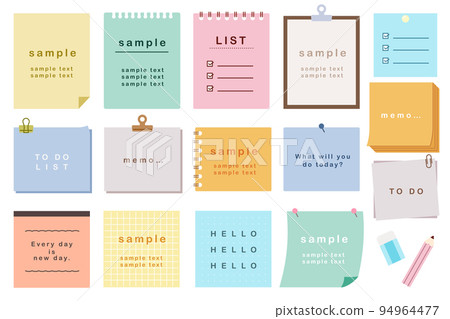 Simple notepad material set 94964477