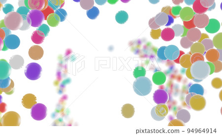 CG 粒子 許多五顏六色的球 94964914