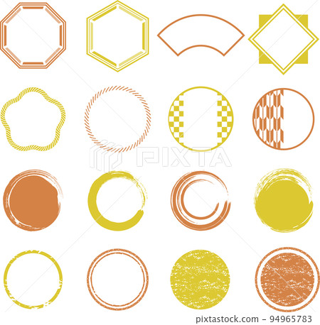 Japanese style frame arrangement set red gold 94965783
