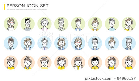Vector Illustration Material: Person Icon Set 94966157