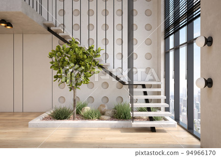 Modern style conceptual interior room 3d illustration 94966170