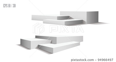 Podium, isolated on a transparent background. 3d pedestal. Vector illustration Podium, isolated on a transparent background. 3d pedestal. Vector illustration 94966497