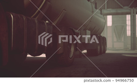 natural gas tanker truck at the natural gas station 94966750