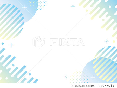 Geometry abstract Memphis light blue yellow gradation frame 94966915