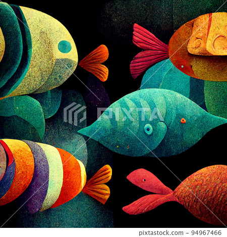 Underwater background with various sea views. Underwater scene. Cute sea fishes ocean underwater animals. Underwater background with various sea views. Underwater scene. Cute sea fishes ocean underwater animals. 94967466
