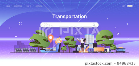 people controlling logistic import export transport industry responsibility of co2 emission carbon credit environment strategy 94968433