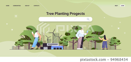 people walking in urban park responsibility of co2 emission tree planting projects carbon credit environment strategy sustainable 94968434