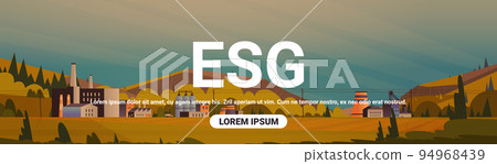 CO2 limit emissions carbon credit offset sustainable ESG development industrial zone landscape background CO2 limit emissions carbon credit offset sustainable ESG development industrial zone landscape background 94968439