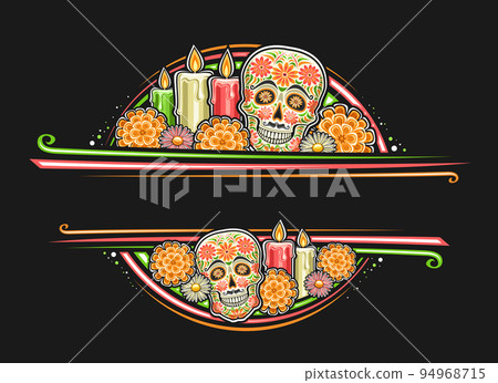 Vector border for Day of the Dead Vector border for Day of the Dead 94968715