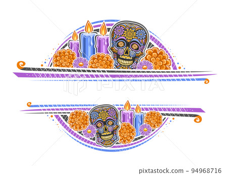 Vector border for Day of the Dead 94968716