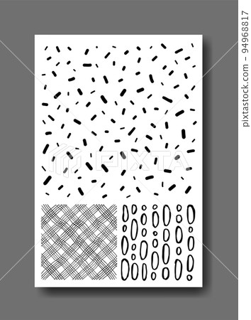 Poster with abstract patterns vector. Poster with abstract patterns vector. 94968817