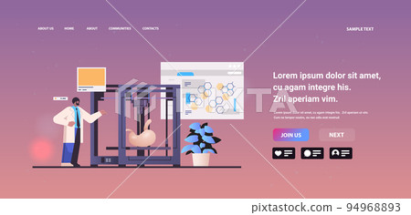 researcher prints stomach model on 3d bio printer medical printing of human transplantation organ biological engineering 94968893
