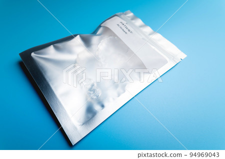 Zip bag with plastic braces inside, close-up, space for an inscription or advertising Zip bag with plastic braces inside, close-up, space for an inscription or advertising 94969043