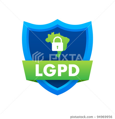 LGPD, Brazilian Data Protection Authority DPA. Lei Geral de Prote o de Dados. Vector stock illustration. 94969956