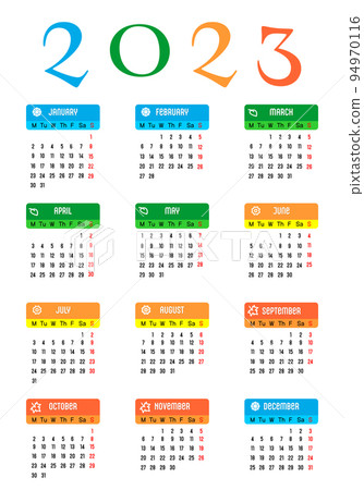 Calendar of 2023 in Italian. Week start Monday Calendar of 2023 in Italian. Week start Monday 94970116