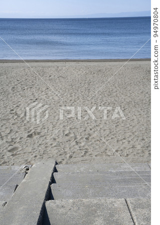 神奈川縣片瀨西浜/隈沼海灘海灘風景 94970804