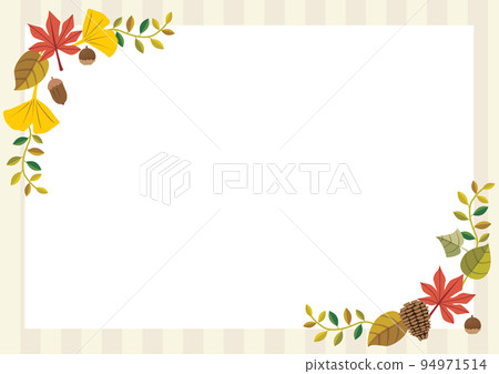 Frame background with autumn plants 94971514
