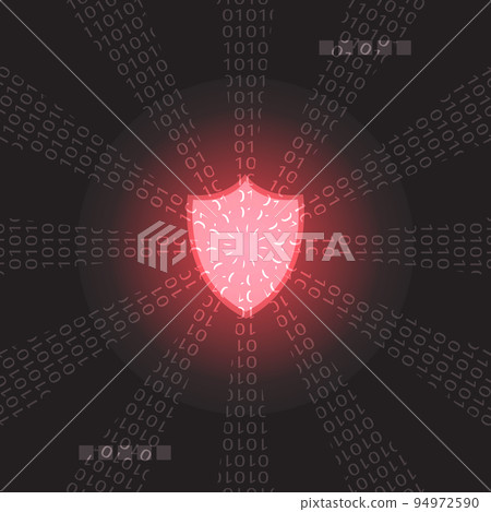 red network light code and data security abstract technology background 94972590