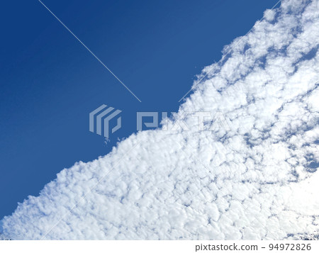 scaly clouds in blue sky in autumn scaly clouds in blue sky in autumn 94972826