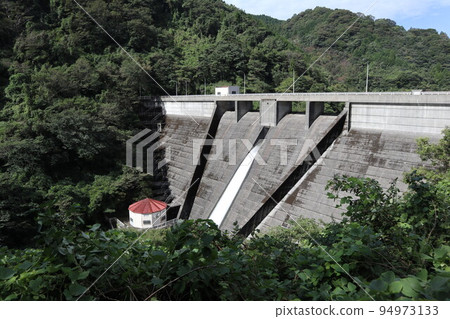 Scenery of Ichinozaka Dam and Lake Kinkei in Hagiokan, Yamaguchi 94973133