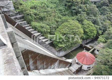 Scenery of Ichinozaka Dam and Lake Kinkei in Hagiokan, Yamaguchi 94973172