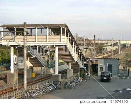 Tobu Isesaki Line Serada Station's cosmic transfer bridge and 8000 series Ota City, Gunma Prefecture 2010- Tobu Isesaki Line Serada Station's cosmic transfer bridge and 8000 series Ota City, Gunma Prefecture 2010- 94974590