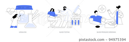 Clinical examination abstract concept vector illustrations. Clinical examination abstract concept vector illustrations. 94975394
