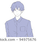 一個清爽英俊的男人面對前面的插圖 94975676